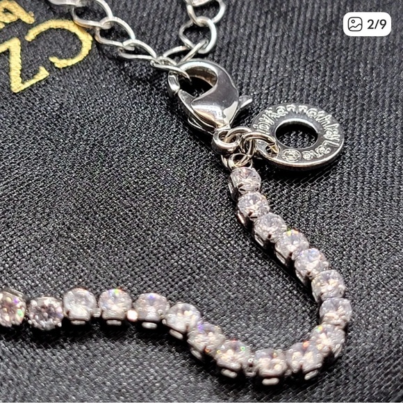 Kenneth Jay Lane Silver CZ Tennis Bracelet - Picture 2 of 7